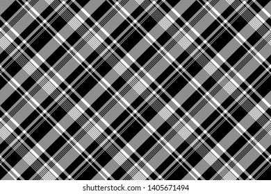 Black white pixel fabric texture seamless pattern. Vector illustration.