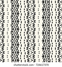 Black And White Pixel Glitch Stripe Pattern