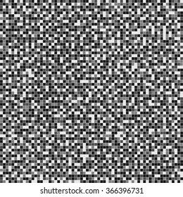 Black And White Pixel Mosaic Background
