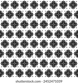 Píxel blanco y negro patrón sin fisuras, diseño del adorno para la tela impresa y la ropa.