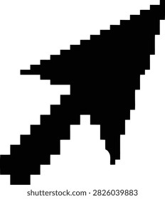 Black and white pixelated jagged diagonal line design pattern