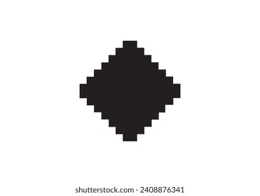 Black and white pixelated rhombus icon vector illustration design template
