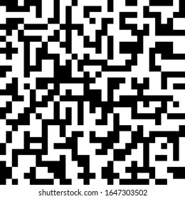 Black and white pixels. Seamless pattern. Vector drawing. Background. Texture.