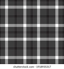 Black and White Plaid, checkered, tartan seamless pattern suitable for fashion textiles and graphics
