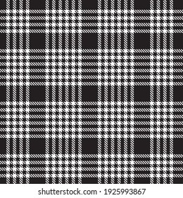 Black and White Plaid, checkered, tartan seamless pattern suitable for fashion textiles and graphics