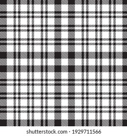 Black and White Plaid, checkered, tartan seamless pattern suitable for fashion textiles and graphics