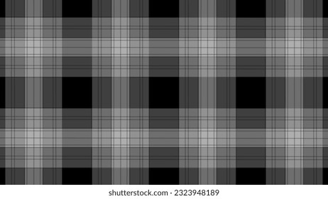 Black and white plaid fabric texture
