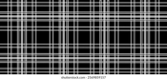 Black and white plaid fabric texture as a background	