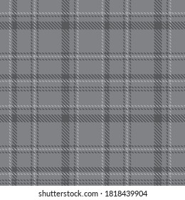 Black and white plaid pattern. Abstract seamless striped wallpaper. Monochrome modern cage texture. Vector graphics of printing on fabrics, shirts, textiles, curtains.