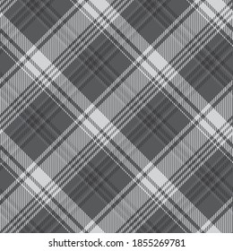 Black and white plaid pattern. Abstract seamless striped wallpaper. Monochrome modern cage texture. Vector graphics of printing on fabrics, shirts, textiles, curtains.