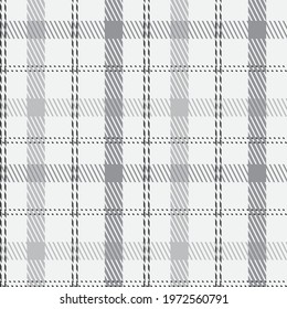 Black and white plaid pattern. Abstract seamless striped wallpaper. Monochrome modern cage texture. Vector graphics of printing on fabrics, shirts, textiles, curtains.