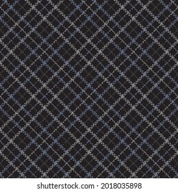 Black and white plaid pattern. Abstract seamless striped wallpaper. Modern cage texture herringbone. Vector graphics of printing on fabrics, shirts, textiles, curtains.