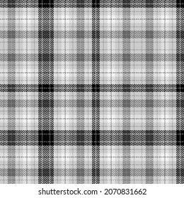 Hueso de arenque en forma de arenque negro y blanco. Resumen de fondo de escritorio transparente de tartán. Textura moderna de jaula de moda. Gráficos vectoriales de impresión en telas, camisas, textiles, cortinas.
