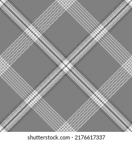 Patrón sin fisuras de manchas blancas y negras. Moda moderna, recta y oblicua textura de arenque en jaula. Gráficos vectoriales de impresión en telas, camisas, textiles, cortinas.