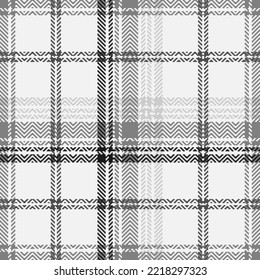 Black and white plaid seamless pattern. Modern fashion cage herringbone texture wallpaper. Vector graphics of printing on fabrics, shirts, textiles, curtains.