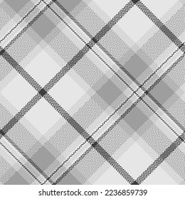 Black and white plaid seamless pattern. Modern fashion cage herringbone texture wallpaper. Vector graphics of printing on fabrics, shirts, textiles, curtains.