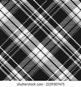 Patrón sin fisuras de manchas blancas y negras. Antecedentes de Tartán. Textura moderna de jaula de moda. De impresión en telas, camisas, textiles, cortinas. Gráfico vectorial.