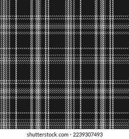 Patrón sin fisuras de manchas blancas y negras. Antecedentes de Tartán. Textura moderna de jaula de moda. De impresión en telas, camisas, textiles, cortinas. Gráfico vectorial.