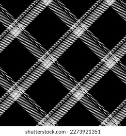 Black and white plaid seamless pattern. Tartan background. Modern fashion cage texture. Of printing on fabrics, shirts, textiles, curtains. Vector graphic.