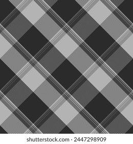 Schwarz-Weiß-Plaid nahtloses Muster. Tartanhintergrund. Moderne Mode Käfig Textur. Zum Bedrucken von Stoffen, Hemden, Textilien, Vorhängen. Vektorgrafik-Grafik.