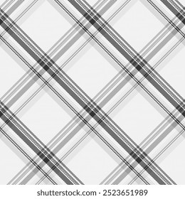 Preto e branco xadrez padrão sem costura. Fundo de Tartan. Moderna textura de gaiola de moda. De impressão em tecidos, camisas, têxteis, cortinas. Gráfico vetorial.