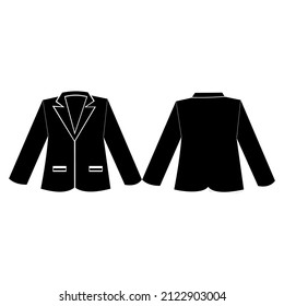 black and white plain coat template vector