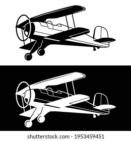 Logo für schwarz-weißes Flugzeug