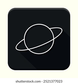Icono blanco y negro del App del planeta