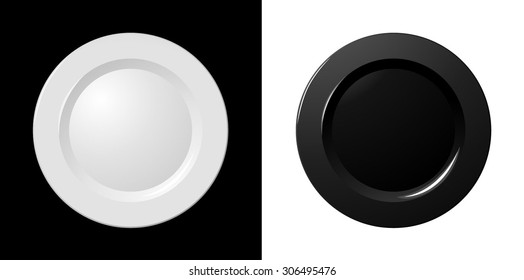 Black & White Plate Isolate