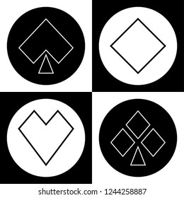 multi sided dice outline icons stock vector royalty free 1079188784