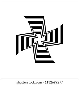 Black and white plus symbol on white background vector.