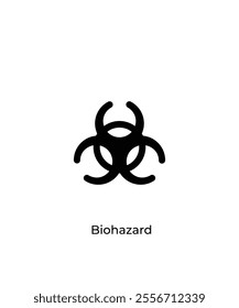 Black and white poisonous icon symbol, a universal sign for poisonous and hazardous substances