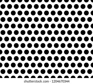 black and white polka dot pattern background vector