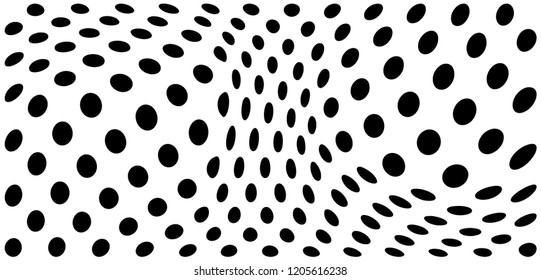 Black and white polka dot pattern. polka dot wave vector