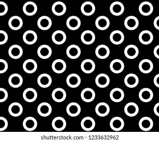 black and white polka dot pattern background vector