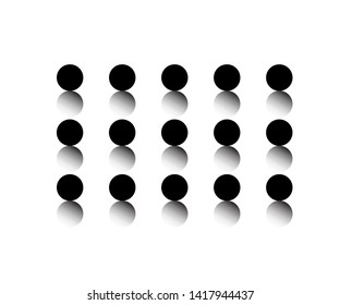 black and white polka dot pattern background. - vector illustration