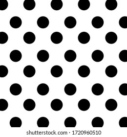 Black and white polka dot pattern vector