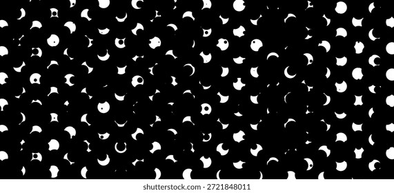 Patrón de lunares blanco y negro. Vector de fondo de onda de lunares