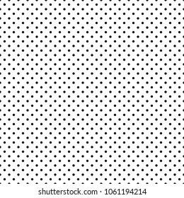 Black and white polka dot seamless pattern background, isolated on white. EPS 10 vector file