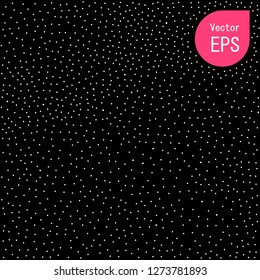 Black and White Polka Dot Seamless Pattern or Texture. Abstract Monochrome Dots on Background Vector EPS10 Illustration for Web Design, Banner, Template, Shapes and Other.