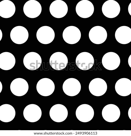 Black And White Polka Dot Seamless Pattern Design