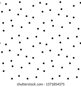   Black and white polka dot, simple design. Vector illustration. Applicable for backgrounds, wrapping paper, textile concepts.