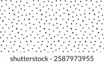 Black and white polka dot vector pattern.