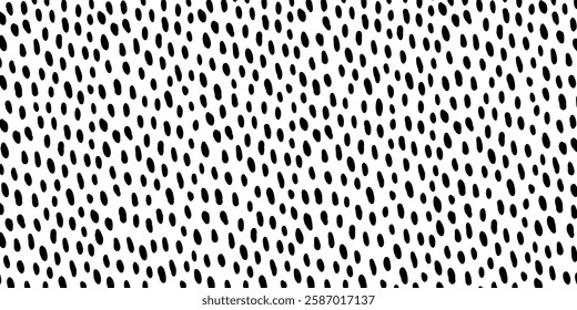 Black and white polka dot vector pattern