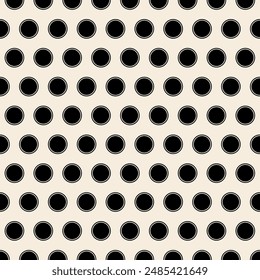fondo de lunares blanco y negro patrón abstracto sin fisuras con círculos impresión de Diseño gráfico para texturas de superficie de tela que envuelve la Ilustración vectorial de papel