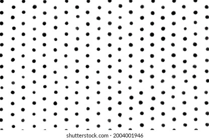 Black and white polka dots illustrated pattern background. Black and white illustrated abstract pattern background. Vector organic grunge pattern. Abstract background with brush strokes.