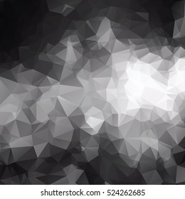 Black and white polygon abstract background texture