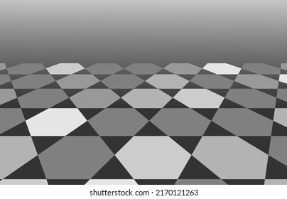 black and white polygon marble floor pattern Abstract Background Vector