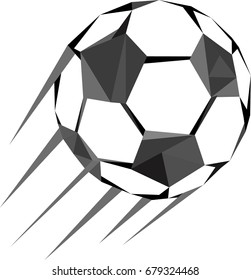 black and white polygon poly soccer football ball