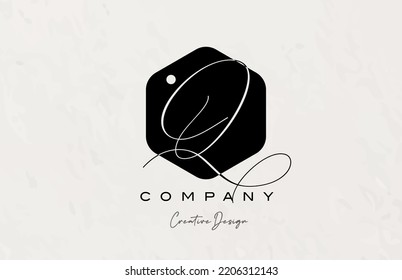 black and white polygon Q alphabet letter logo icon design with dot and elegant style. Creative template for company and business